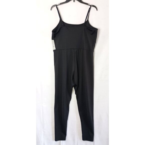 NoBo Black Spaghetti Strap Jumpsuit Stretchy Slim Leg Size XL NWT - Picture 4 of 8